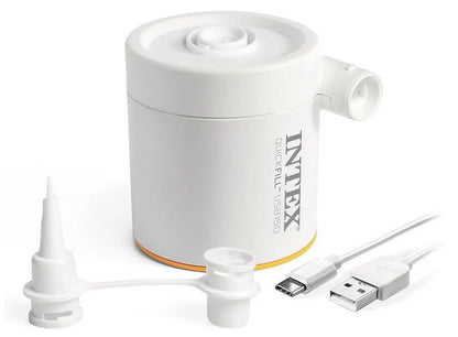 משאבת ניפוח אוויר חשמלית USB לבנה 66616 מבית INTEX