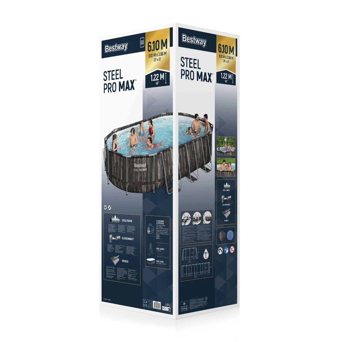 בריכה אובלית אולטרה 610X366X122 5611R מבית BESTWAY