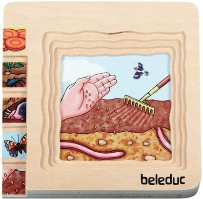 פאזל גזר מעץ 5 ב 1 עם 30 חלקים 17044 BELEDUC