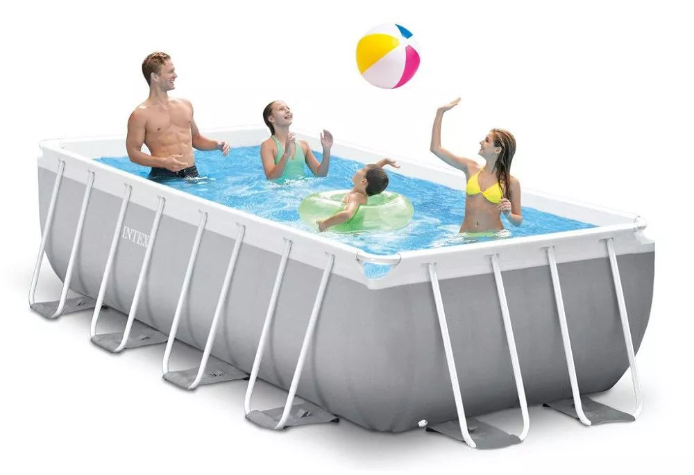 בריכה מלבנית Prism Frame Ultra ערכת יצרן | ‎400×200×100‎ ס״מ | INTEX | מק״ט ‎26788‎ | קפיץ קפוץ