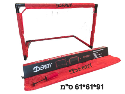 שער כדורגל מתקפל מפלסטיק 91X61X61 סמ PSG-07 מבית DERBY