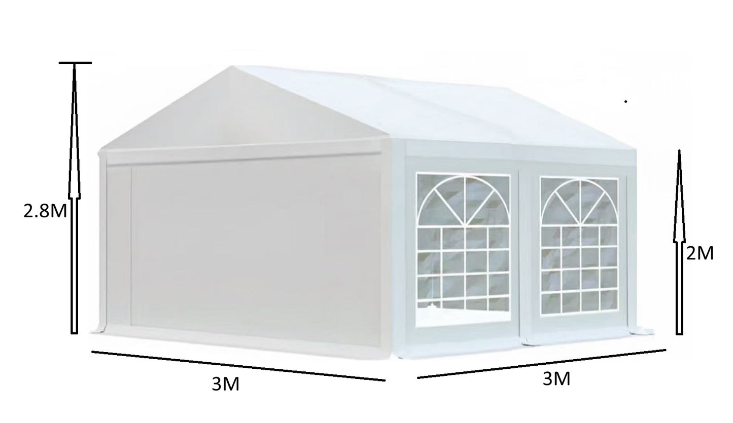אוהל לאירועים 3X3 פרמיום PVC חזק במיוחד TENT-PRO
