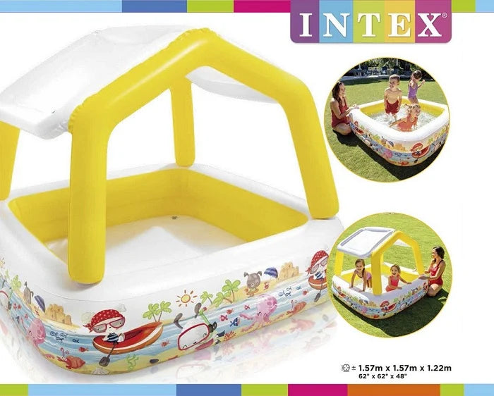 בריכה מרובעת מתנפחת 157X157X122 סמ 57470 מבית INTEX