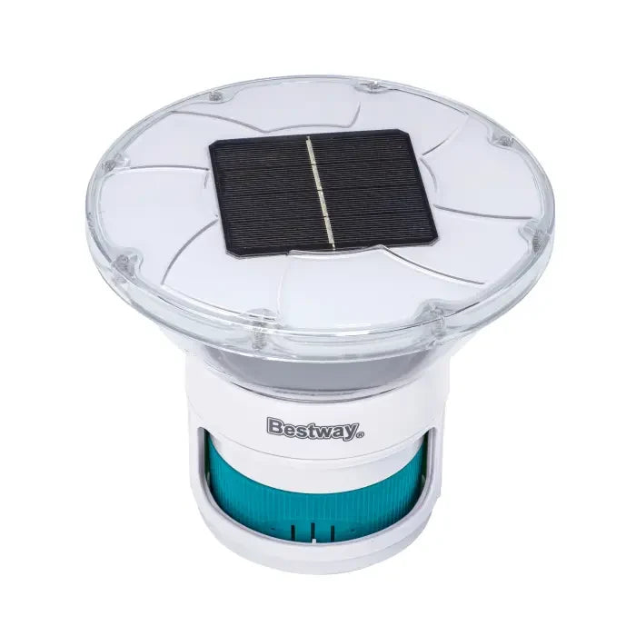 מצוף מינון כלור סולארי BESTWAY SolarGlow™ עם תאורת LED צבעונית | מק״ט ‎58943‎ | כולל שלט