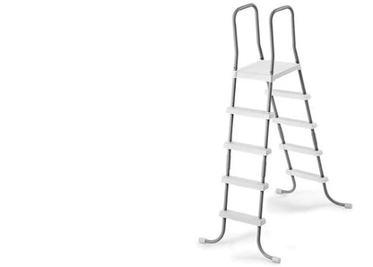 סולם אפור דו כיווני פלוס שטח דריכה עליון 132 סמ 4 שלבים לבריכה ביתית 28067 מבית INTEX
