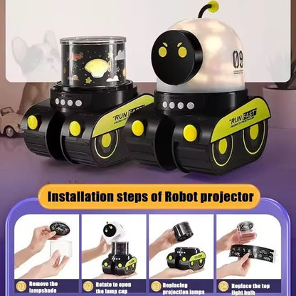 רובוט מקרן צורות + רמקול בלוטוס לתינוקות וילדים