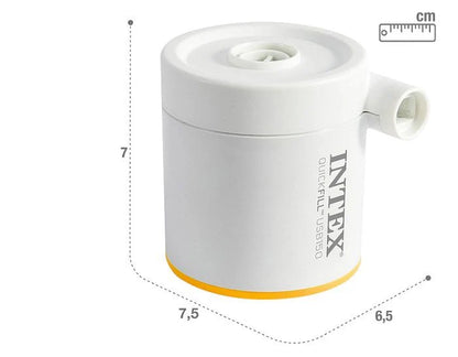 משאבת ניפוח אוויר חשמלית USB לבנה 66616 מבית INTEX