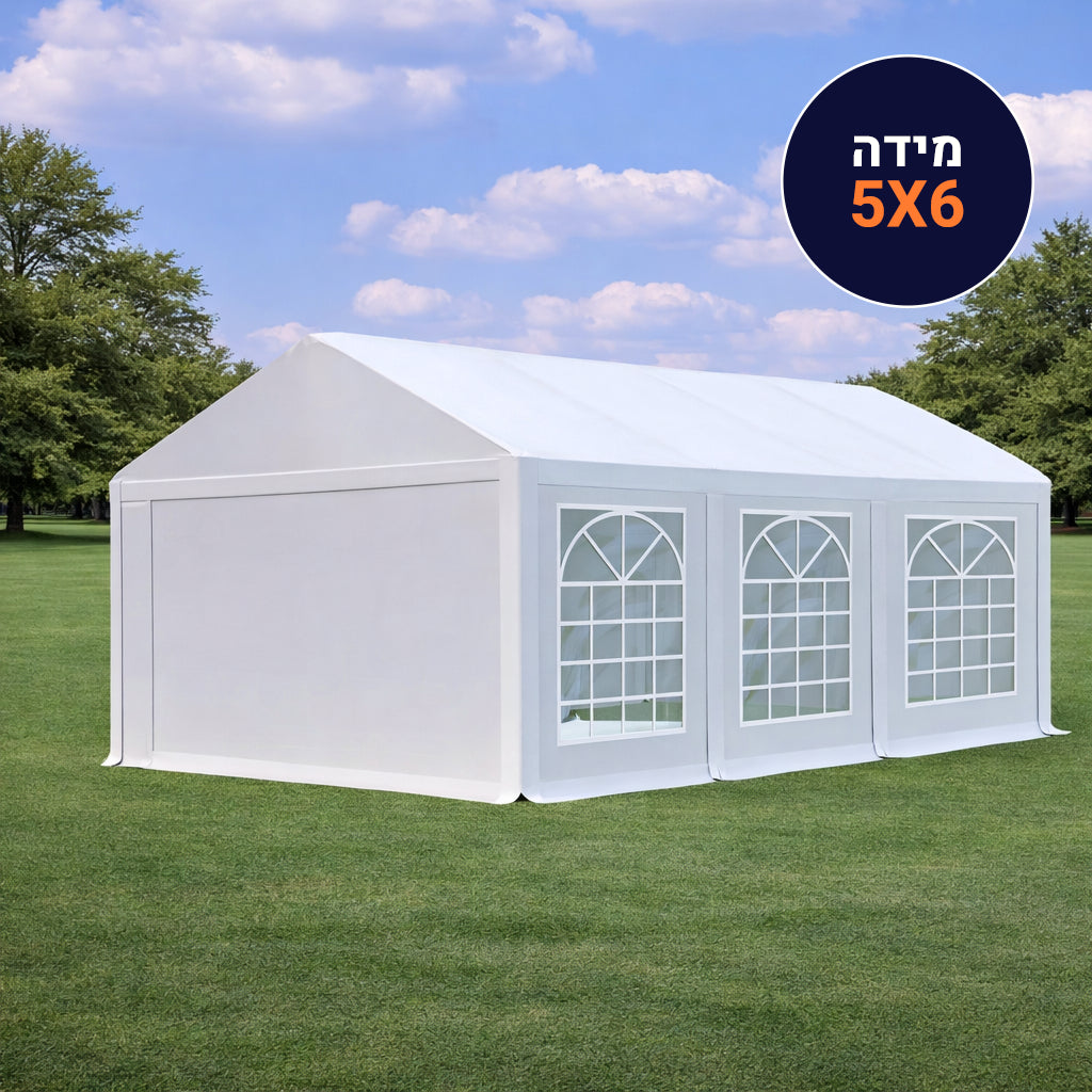 אוהל לאירועים 5X6 פרמיום PVC חזק במיוחד TENT-PRO