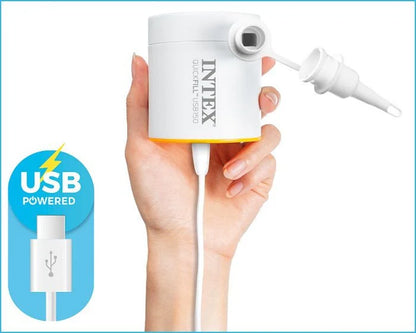 משאבת ניפוח אוויר חשמלית USB לבנה 66616 מבית INTEX