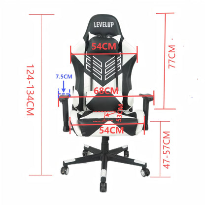 כיסא גיימינג בצבע לבן 7002 מבית LEVEL UP