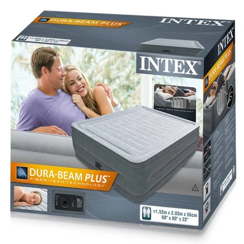 מזרן מתנפח זוגי Queen Dura-Beam Plus עם משאבה מובנית 203×152×56 ס״מ | INTEX | מק״ט 64418 |