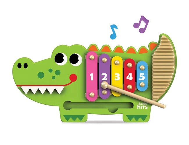 קסילופון תנין מעץ לילדים 51222 מאת בית העץ