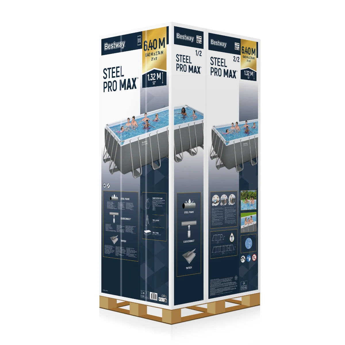 בריכת אולטרה steel pro max 640X274X132 5612B מבית BESTWAY