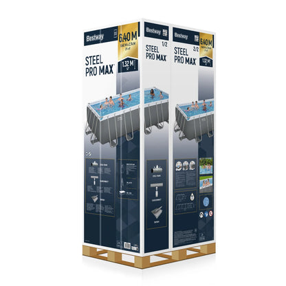 בריכת אולטרה steel pro max 640X274X132 5612B מבית BESTWAY