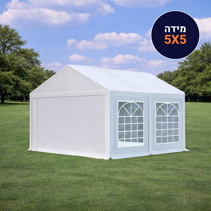 אוהל לאירועים 5X5 פרמיום PVC חזק במיוחד TENT-PRO