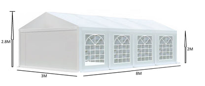 אוהל לאירועים 3X8 פרמיום PVC חזק במיוחד TENT-PRO