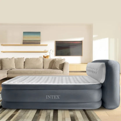 מזרן מתנפח זוגי King-Size עם משענת ראש וגב ומשאבה מובנית ‎236×152×46‎ ס״מ | INTEX | מק״ט ‎64448‎ |