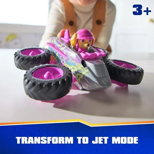 רכב הצלה גלגלי ענק ורוד משנה צורה לרחפת כולל דמות של סקיי 5461HP מבית מפרץ ההרפתקאות