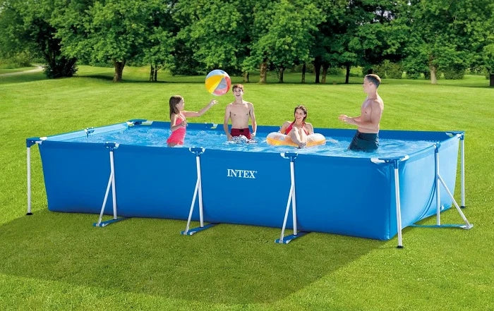 בריכת עמודים מלבנית כחולה 450X220X84 סמ 28273 מבית INTEX