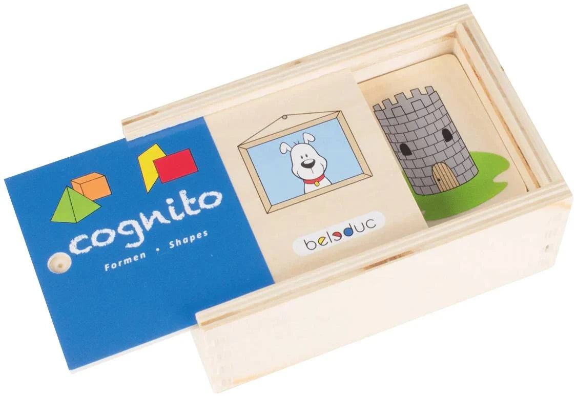 משחק התאמת צורות 20 חלקים Cognito מעץ 115400 מבית Beleduc