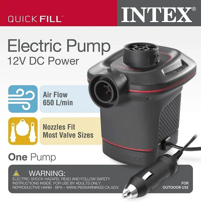 משאבת ניפוח אוויר חשמלית DC למצת הרכב 66636 מבית INTEX