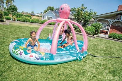 בריכת משחקים תמנון עם מגלשה ומתז מים ‎234×183×150‎ ס״מ | INTEX | מק״ט ‎56138‎