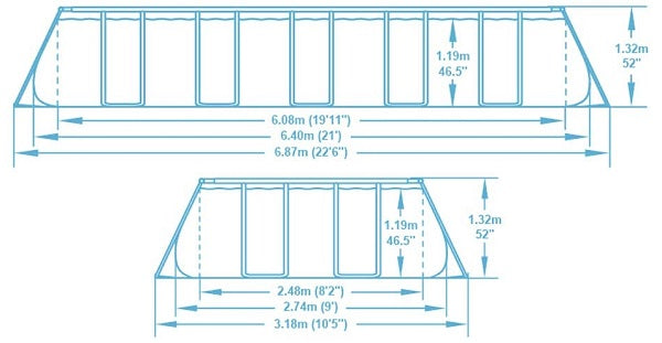 בריכת אולטרה steel pro max 640X274X132 5612B מבית BESTWAY
