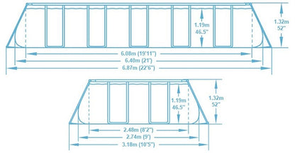בריכת אולטרה steel pro max 640X274X132 5612B מבית BESTWAY