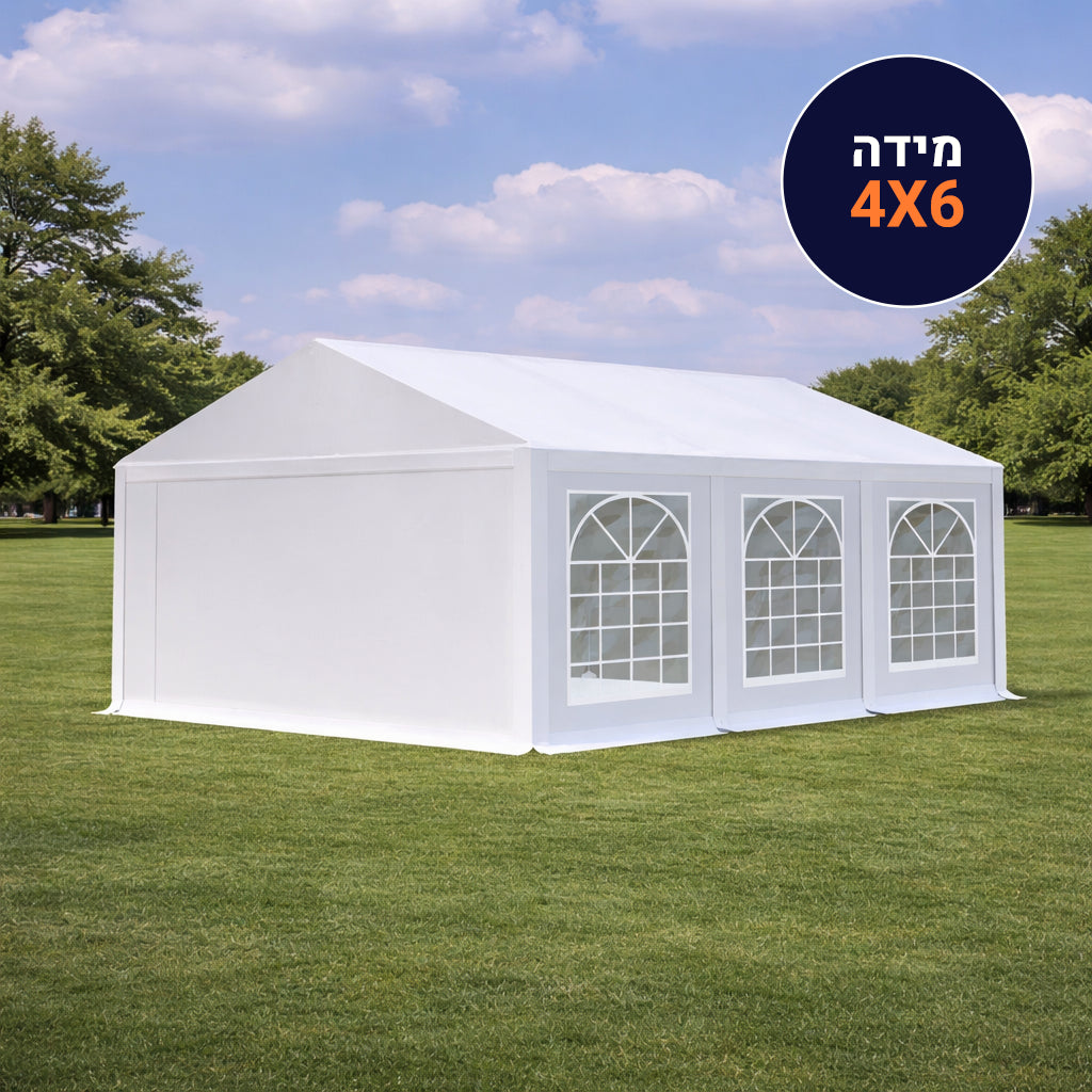 אוהל לאירועים 4X6 פרמיום PVC חזק במיוחד TENT-PRO