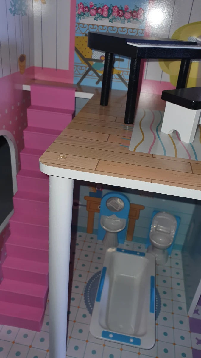 בית בובות מעץ לילדים ענת W06A379 מאת בית העץ