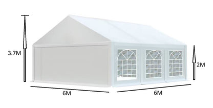 אוהל לאירועים 6X6 פרמיום PVC חזק במיוחד TENT-PRO