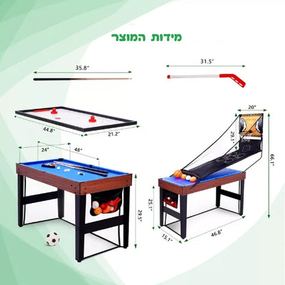 9 משחקים בשולחן משחק אחד מקספאן 38.3X118.8X74.9 סמ GT23007
