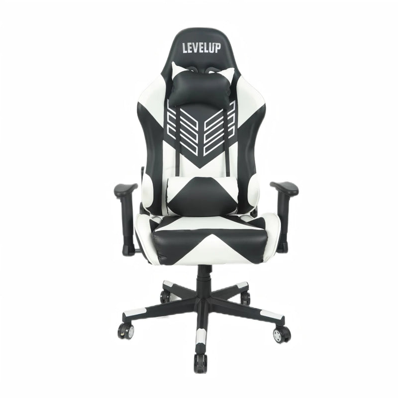 כיסא גיימינג בצבע לבן 7002 מבית LEVEL UP