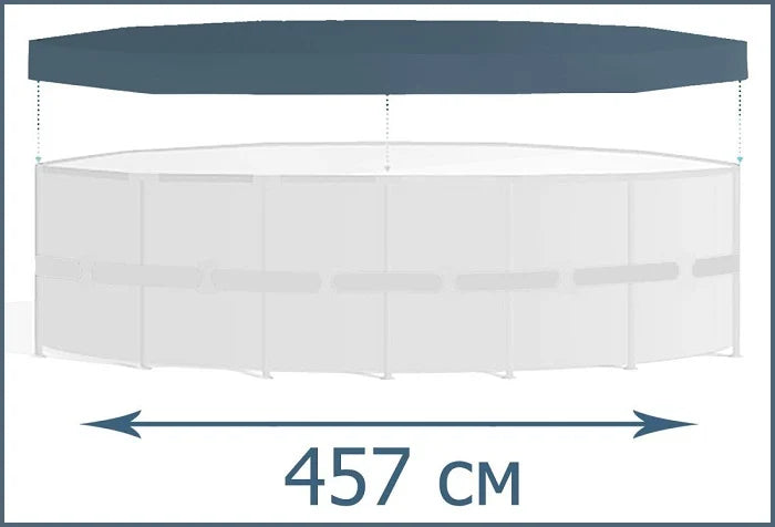 כיסוי לבריכה ביתית עגולה בקוטר 457 28032 מבית INTEX
