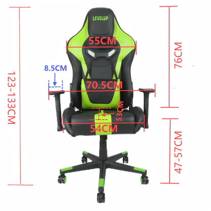 כיסא גיימינג בצבע ירוק 7062 מבית LEVEL UP