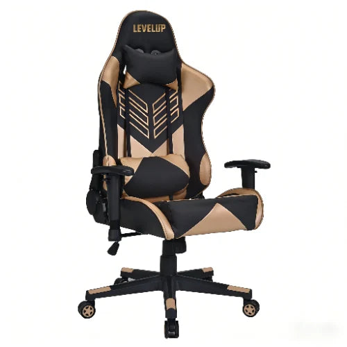 כיסא גיימינג בצבע זהב GOLD7002 מבית LEVEL UP