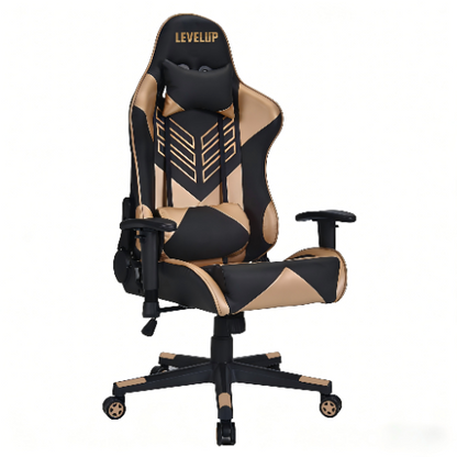 כיסא גיימינג בצבע זהב GOLD7002 מבית LEVEL UP