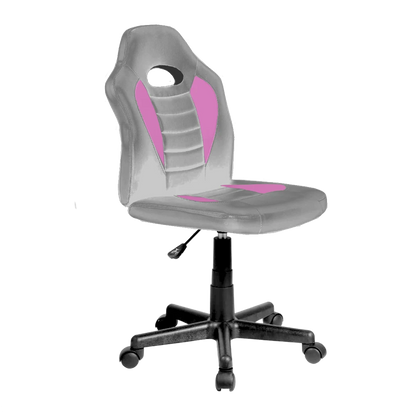 כיסא תלמיד ארגונומי לנוער בצבע כסוף וורוד chairSP