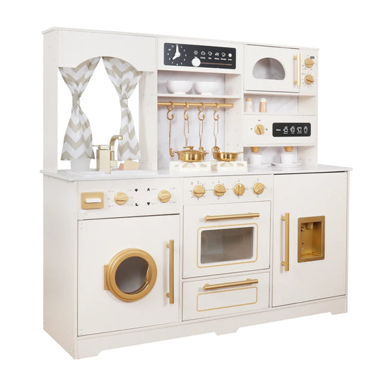 מטבח עץ אלקטרוני ענק לילדים דגם פריאל