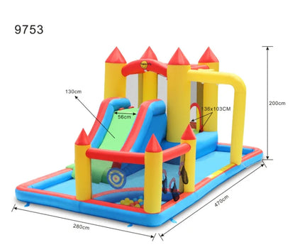 מתנפח מים הטירה המפוארת 9753 מבית HAPPY HOP