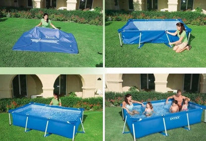 בריכת עמודים מלבנית כחולה | 260X160X65 ס"מ | מקט INTEX | 28271