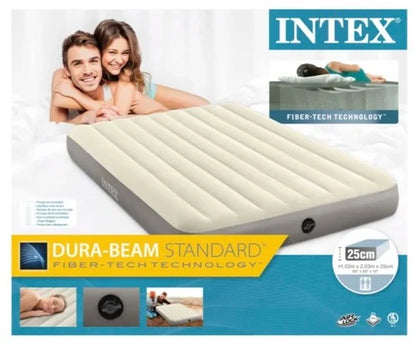 מזרן מתנפח זוגי Queen Dura-Beam ‎203×152×25‎ ס״מ | INTEX | מק״ט ‎64103‎
