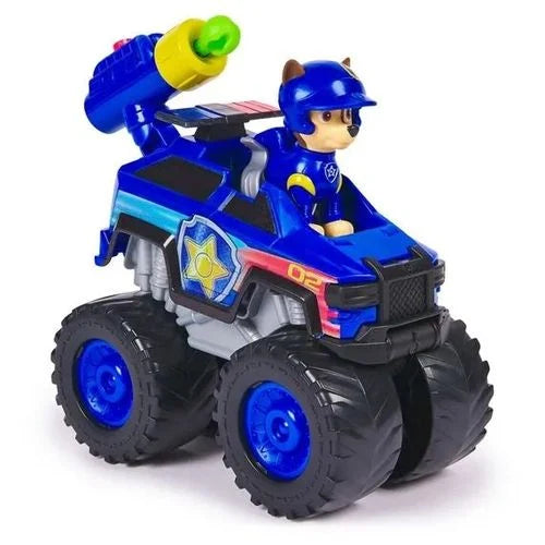 רכב משטרה גלגלי ענק כחול עם תותח יורה חצים ודמות של צ'ייס 5461HB מבית מפרץ ההרפתקאות