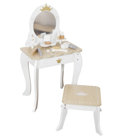 שידת איפור מעץ MDF איכותי לילדים דגם שחף