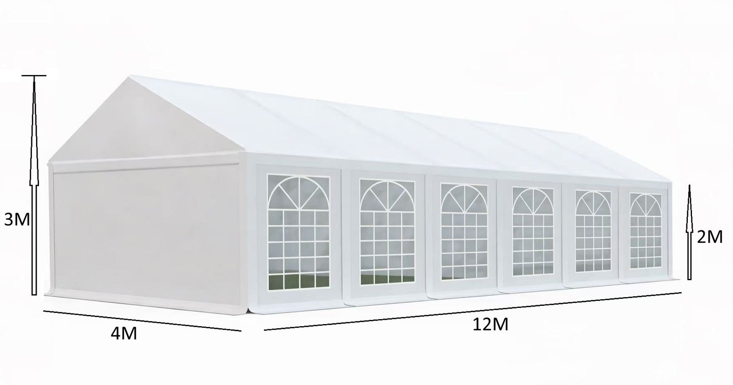אוהל לאירועים 4X12 פרמיום PVC חזק במיוחד TENT-PRO