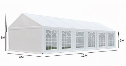 אוהל לאירועים 4X12 פרמיום PVC חזק במיוחד TENT-PRO