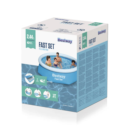 בריכה משפחתית עגולה שפה מתנפחת 305X76 סמ FAST 57266 מבית BESTWAY