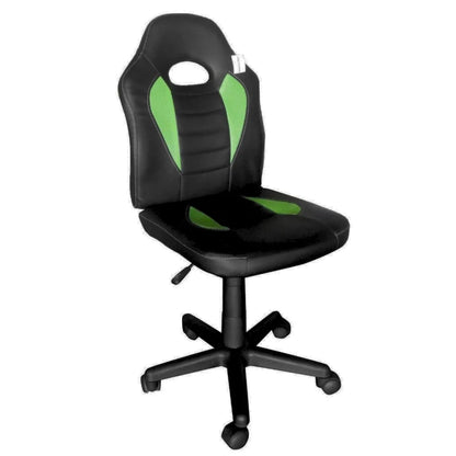 כיסא תלמיד ארגונומי לנוער בצבע שחור וירוק chairbg