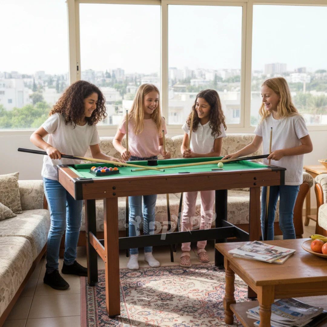 שולחן סנוקר כולל אביזרים 76X61X122 סמ מבית קפיץ קפוץ