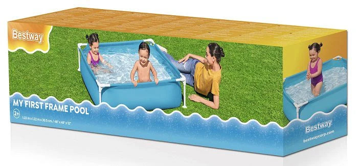 בריכת עמודים מסגרת ריבועית 122X122X30.5סמ 56217 מבית BESTWAY